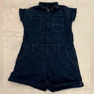 LEE Denim Romper Size M Blue Short Union Alls Vintage Modern
